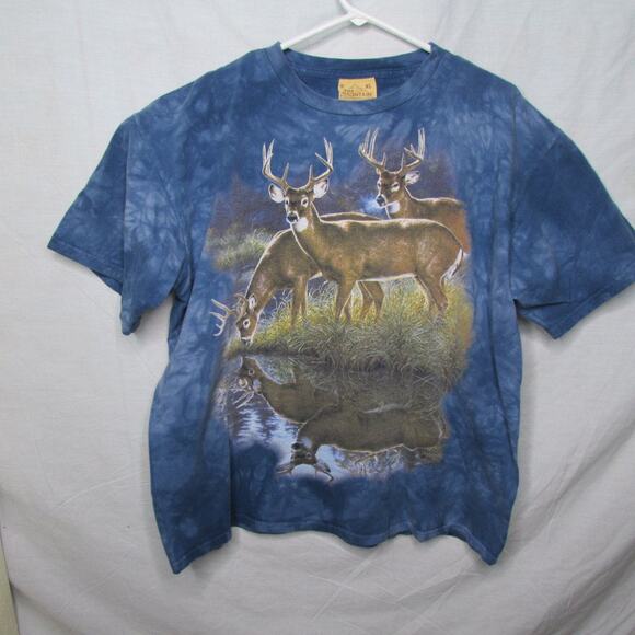 The Mountain T-Shirt Deer Reflection Pool Size XL USA Lee Kromschroeder 1990s - Picture 1 of 7